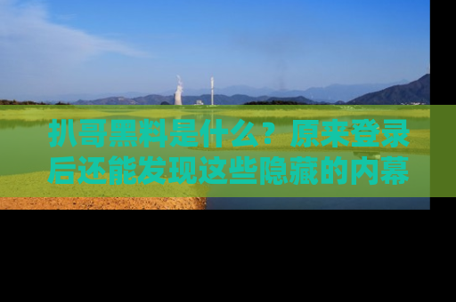 扒哥黑料是什么？原来登录后还能发现这些隐藏的内幕！
