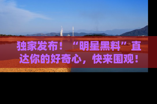 独家发布！“明星黑料”直达你的好奇心，快来围观！