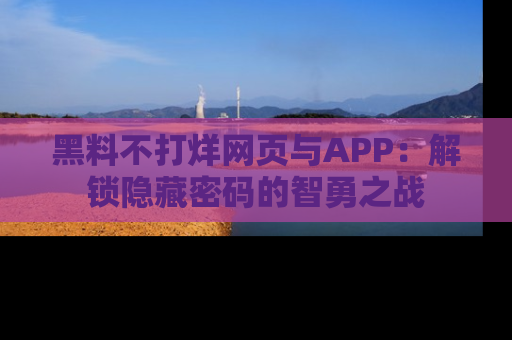 黑料不打烊网页与APP：解锁隐藏密码的智勇之战