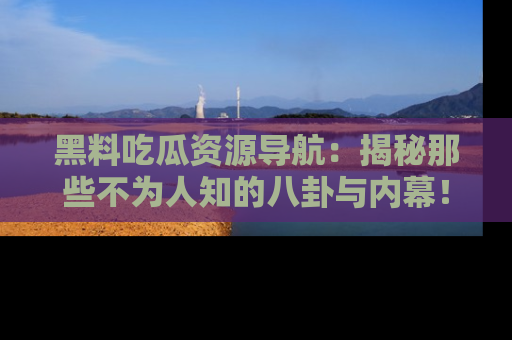 黑料吃瓜资源导航：揭秘那些不为人知的八卦与内幕！
