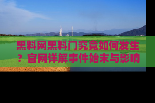 黑料网黑料门究竟如何发生？官网详解事件始末与影响