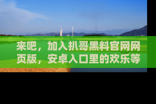 来吧，加入扒哥黑料官网网页版，安卓入口里的欢乐等着你！