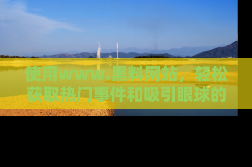 使用www.黑料网站,轻松获取热门事件和吸引眼球的黑料