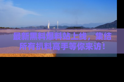 最新黑料爆料站上线,集结所有扒料高手等你来访!